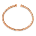 Sterling Silver Rose Gold-plated Cuff Bracelet