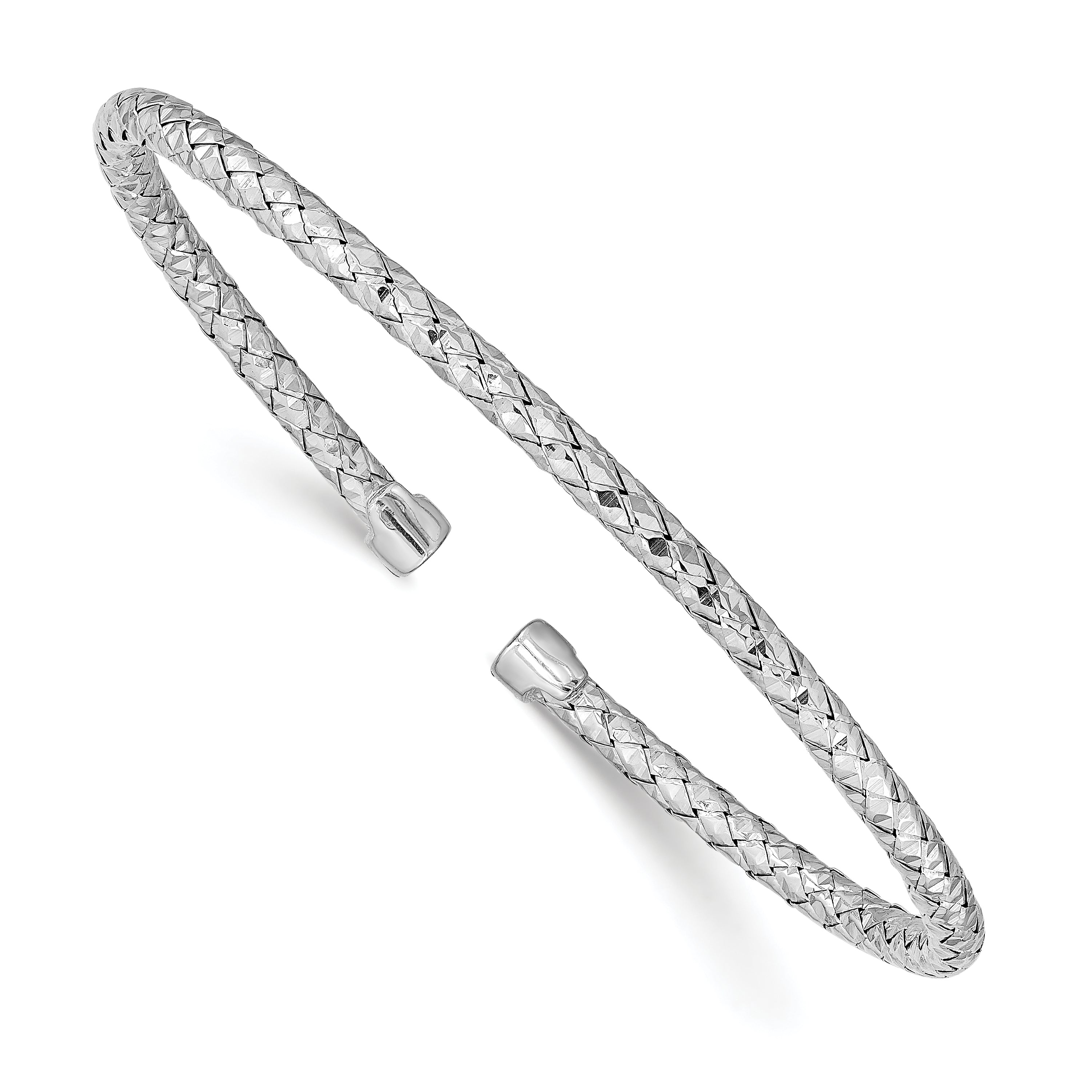 Sterling Silver Rhodium-plated Polished Bangle Main image