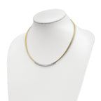 Multi-Strand Bar Necklace in Gold-Tone Sterling Silver, 16 Inch - Sophia Jewelers