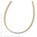 Multi-Strand Bar Necklace in Gold-Tone Sterling Silver, 16 Inch - Sophia Jewelers