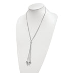 Beaded Snake Chain Necklace in Sterling Silver, 1mm, 30 Inch - Sophia Jewelers