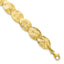 Sterling Silver Gold-tone Textured With 2 Inch Extention Bracelet