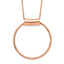 Sterling Silver Rhodium-Plated-plat Rose-tone Polish w/1in ext Necklace