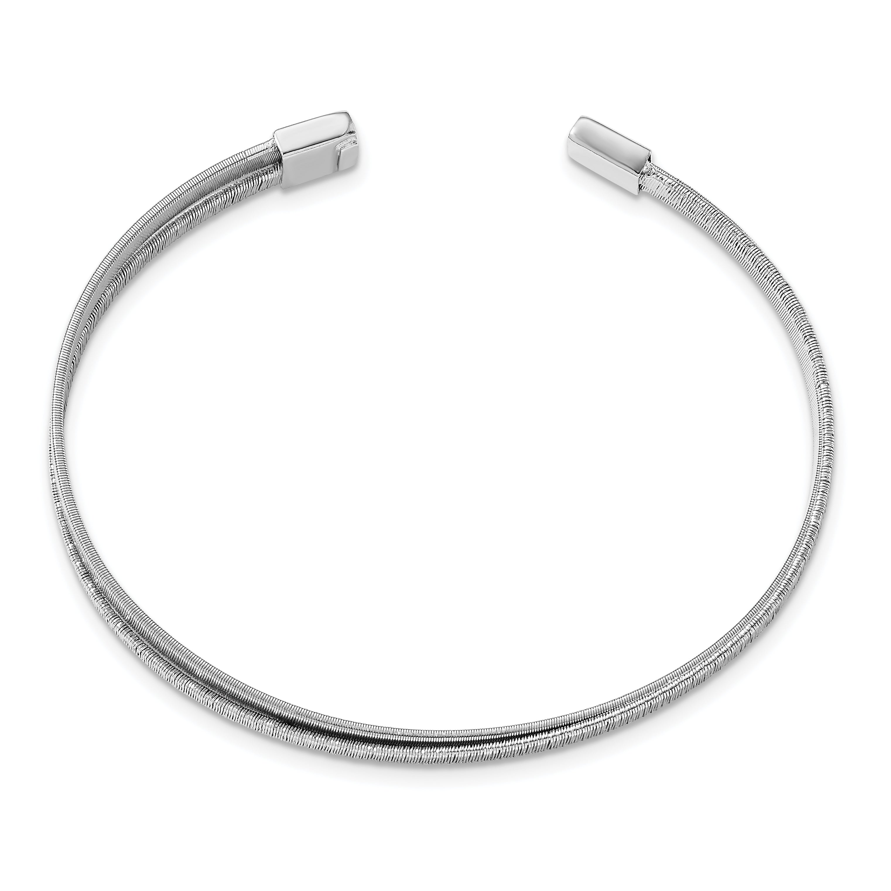 Sterling Silver Textured Bangle Secondary image