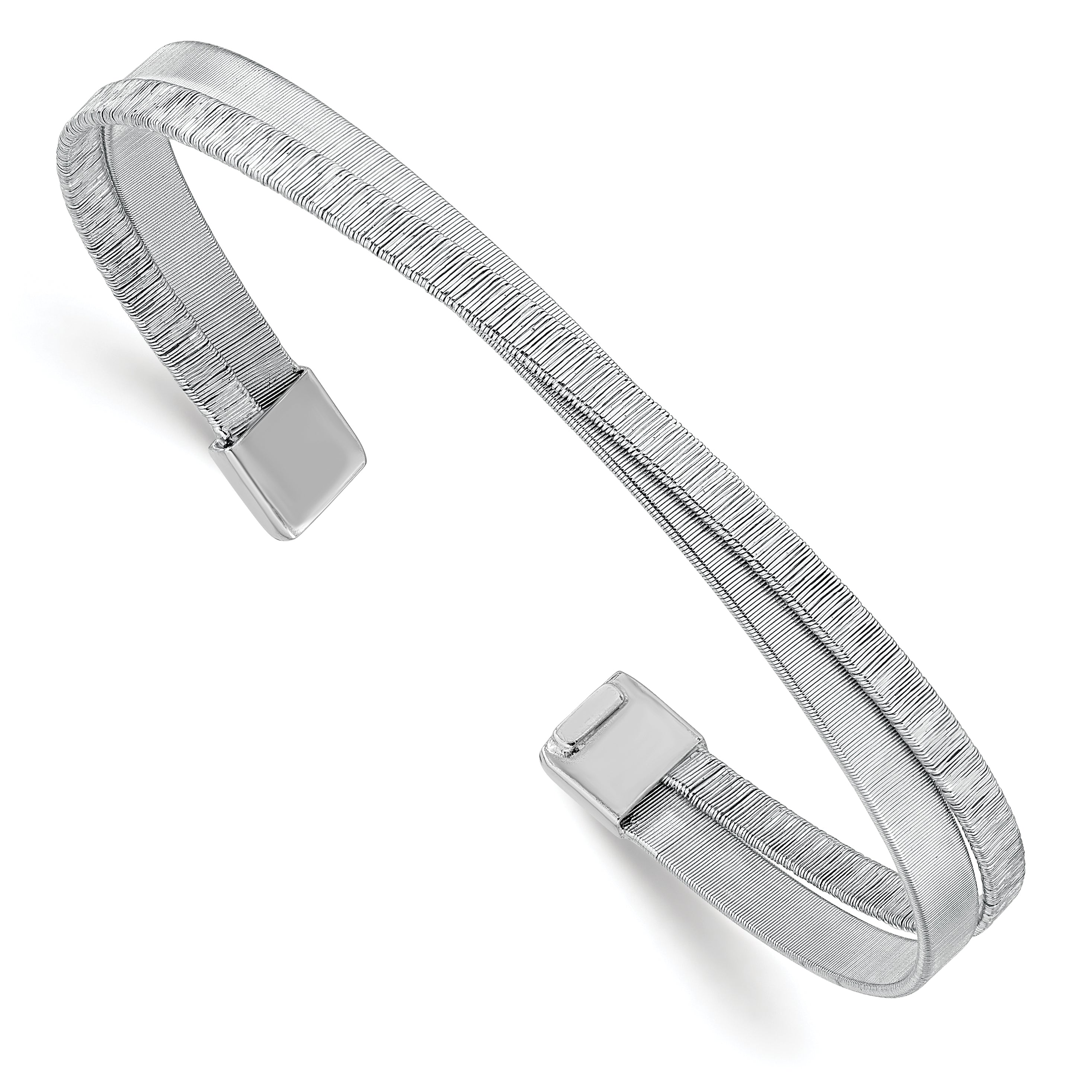 Sterling Silver Textured Bangle Main image