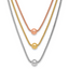 Sterling Silver Rose & Yellow Gold-plated w/ 2in ext. Necklace