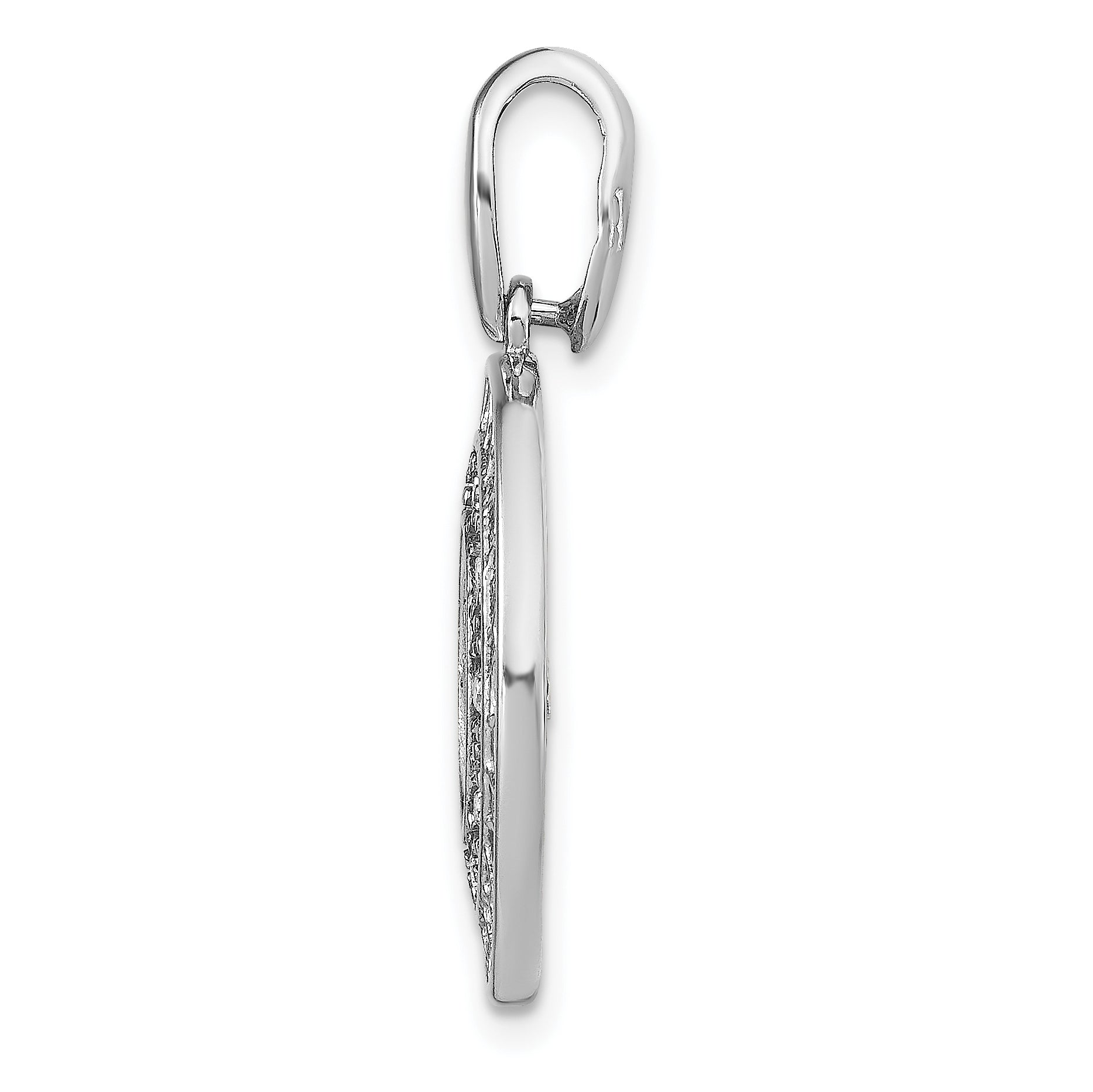Sterling Silver Rhod-plated Gold-tone Crystal Pendant Secondary image