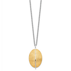 Radiant Essence SS Rhod-pl Gold-tone Brushed 2in ext. Necklace