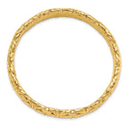 Sterling Silver Gold-tone Textured Hollow Bangle