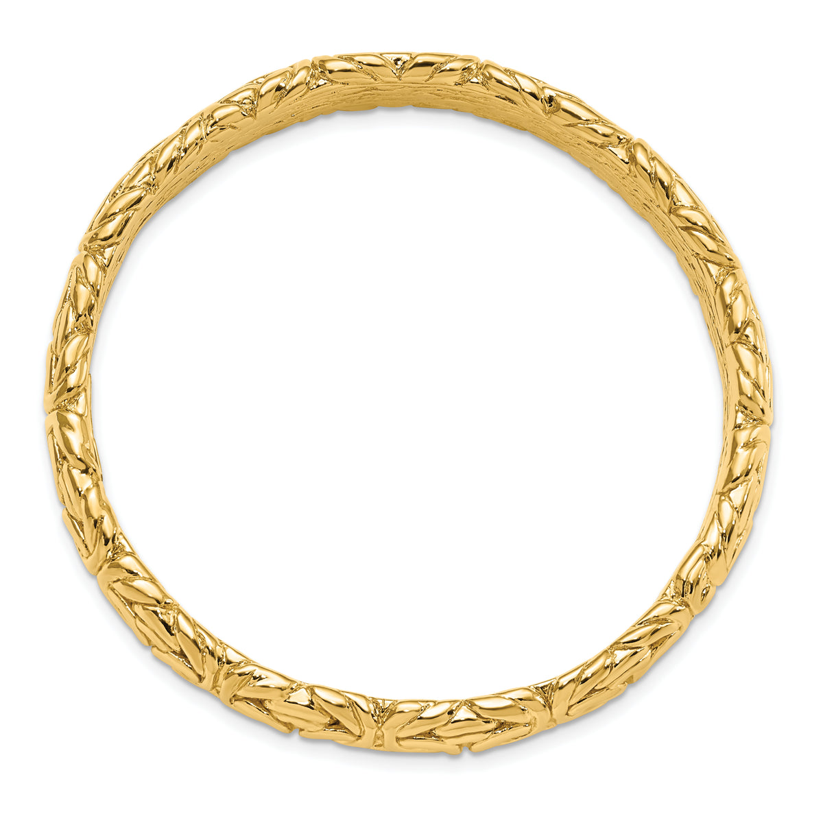 Sterling Silver Gold-tone Textured Hollow Bangle