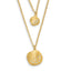Radiant Essence SS Gold-pl CZ Brushed 2-strand w/ 1.75 ext. Necklace