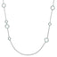 Sterling Silver Rhodium-Rhodium-Plated Aqua Enameled Necklace