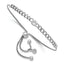 Sterling Silver Rhodium-plated Polished CZ Bolo Bracelet