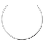 Sterling Silver Rhod-plated Polished Textured Reversible Necklace