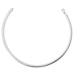 Sterling Silver Rhod-plated Polished Textured Reversible Necklace