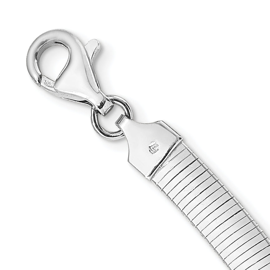 Sterling Silver Rhod-plated Polished Textured Reversible Necklace