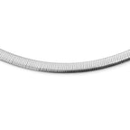 Sterling Silver Rhod-plated Polished Textured Reversible Necklace