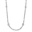 Sterling Silver Rhodium-plated CZ w/ 2in ext. Necklace