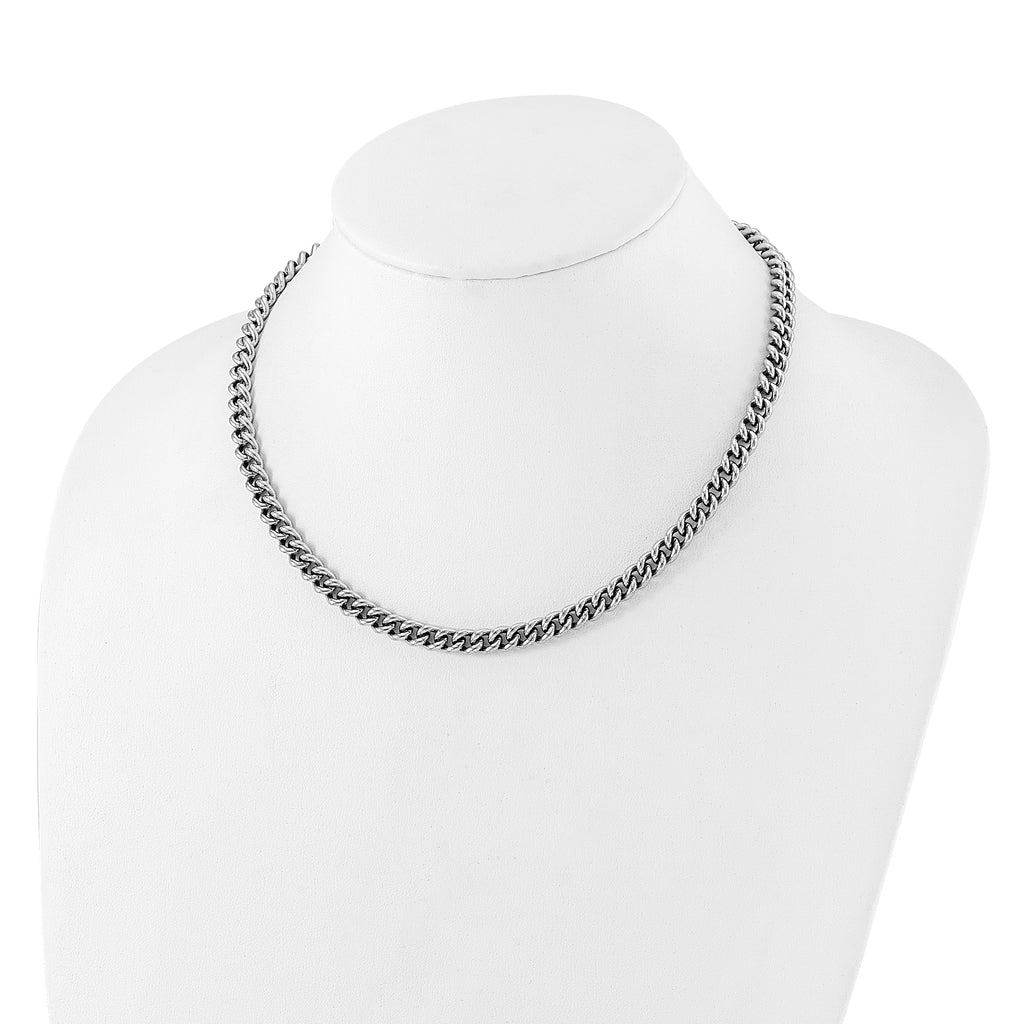 Sterling Silver RH-plated and Rose gold-plated Curb Link Necklace