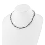 Sterling Silver RH-plated and Rose gold-plated Curb Link Necklace