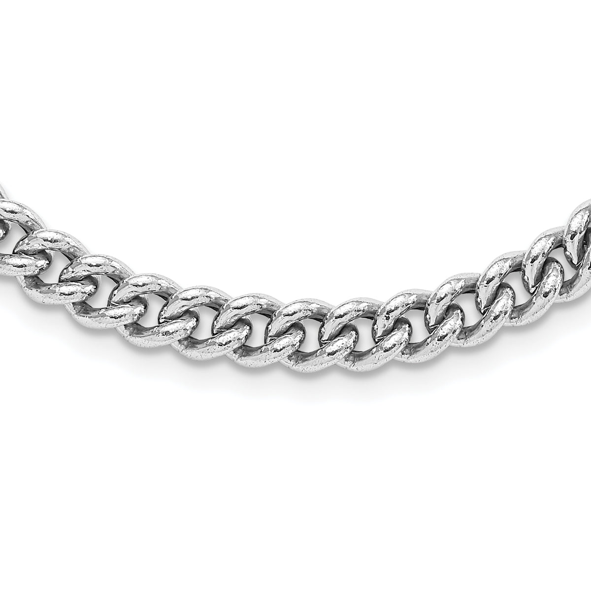 Sterling SilverRhodium-Rhodium-Plated and Rose gold-plated Curb Link Necklace