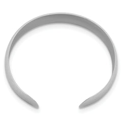 Sterling Silver Rhodium-plated Brushed Cuff Bangle