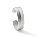 Sterling Silver Rhodium-plated Brushed Cuff Bangle