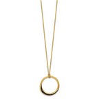 Sterling Silver Gold-tone and Black Enamel  with 2in. ext Necklace