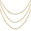 Sterling Silver Gold-tone CZ Layered with 1.5in ext. Necklace