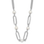 Sterling SilverRhodium-Rhodium-Plated Polished FWC Pearls With 2 Inch Extention. Necklace