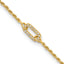 Sterling Silver Gold-plated Polished CZ with 1.5in ext. Bracelet