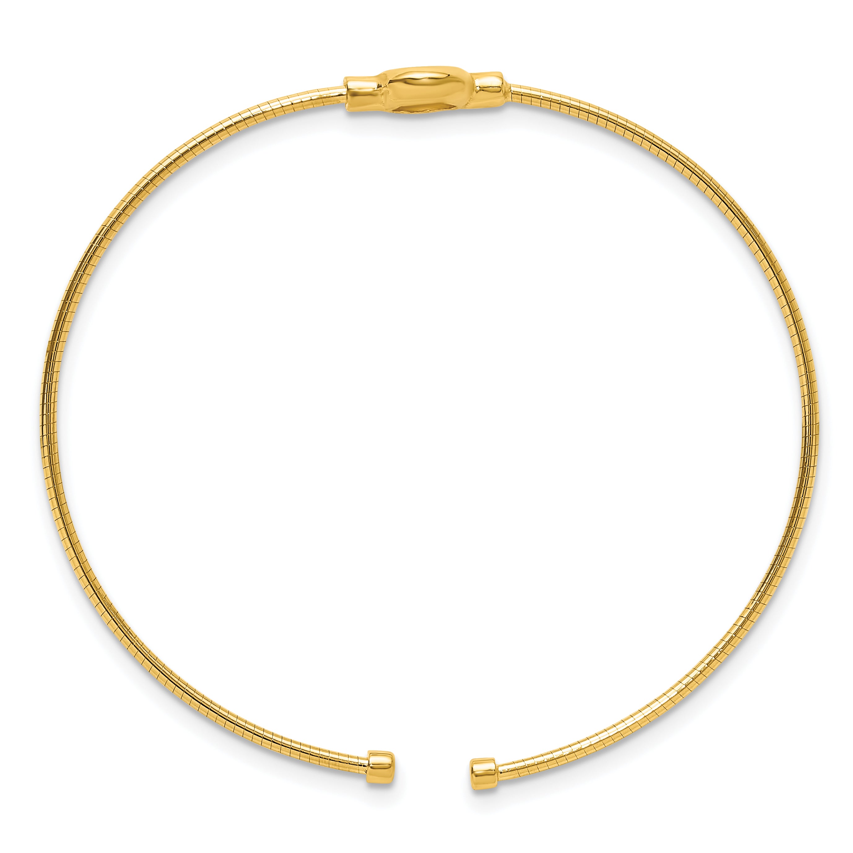 Sterling Silver Gold-plated Polished Opal Cuff Bracelet Secondary image