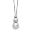 Sterling SilverRhodium-Rhodium-Plated Polished Beads with 1in ext. Necklace