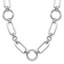 Sterling SilverRhodium-Rhodium-Plated Polished Fancy Link w/ 2in ext. Necklace