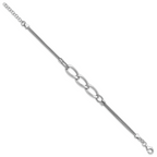 Multi-Strand Chain in Sterling Silver, 3mm Textured, 7 Inch - Sophia Jewelers