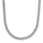 Sterling Silver Rhodium-Plated-plt Polish 3-Strand Beaded With 2 Inch Extention. Necklace