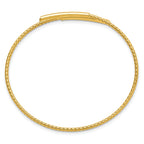 Sterling Silver Gold-plated Polished Bypass Cuff Bangle