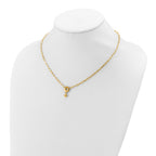 Sterling Silver Gold-plated with 2in ext. Circle Necklace