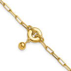 Sterling Silver Gold-plated with 1in ext. Circle Bracelet