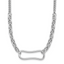 Sterling Silver Rhodium-plated with 2in ext. Necklace