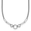 Sterling Silver Rh-plated 2-Strand w/1.75in ext. Fancy Necklace