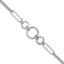 Sterling Silver Rhod-plated 2-Strand with 1in ext. Fancy Bracelet
