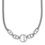 Sterling Silver Rh-plt Polish 2-strand Fancy w/1.75in ext Necklace