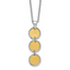 SS Rhodium-Plated/Gold-plated Polished/Brushed Circles With 2 Inch Extention. Necklace