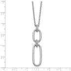Cubic Zirconia Necklace in Sterling Silver, Textured Adjustable, 16 Inch - Sophia Jewelers