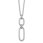 Cubic Zirconia Necklace in Sterling Silver, Textured Adjustable, 16 Inch - Sophia Jewelers