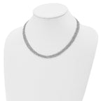 Sterling Silver Seven Strand Beaded Necklace