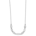 Sterling Silver Rhodium-plated with 1.5in ext. Necklace
