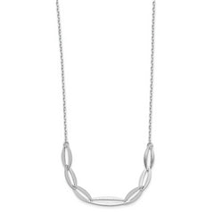Sterling Silver Rhodium-plated with 1.5in ext. Necklace