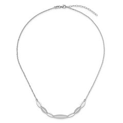 Sterling Silver Rhodium-plated with 1.5in ext. Necklace